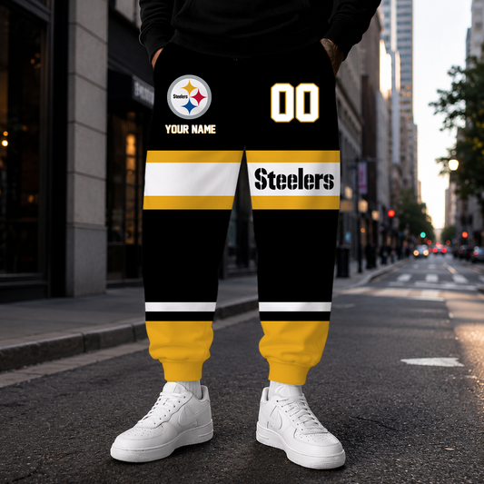 MEGA SALE - NEW CUSTOMIZED NFL14 PSB PITTSBURGH STEELERS SWEATPANTS