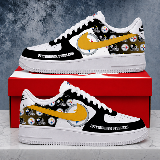 VIRAL EDITION - NEW CUSTOMIZED NFL14 PSB PITTSBURGH STEELERS AF1 SHOES