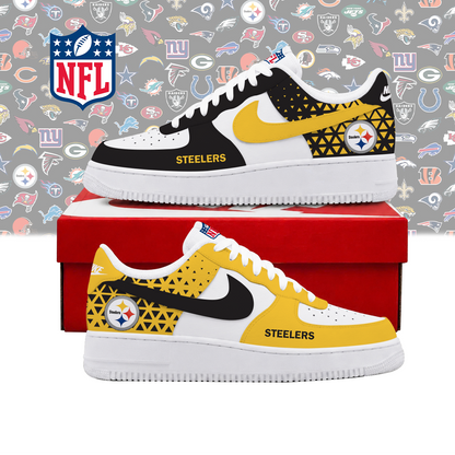 FLASH SALE - NEW CUSTOMIZED NFL14 PSB PITTSBURGH STEELERS AF1 SHOES