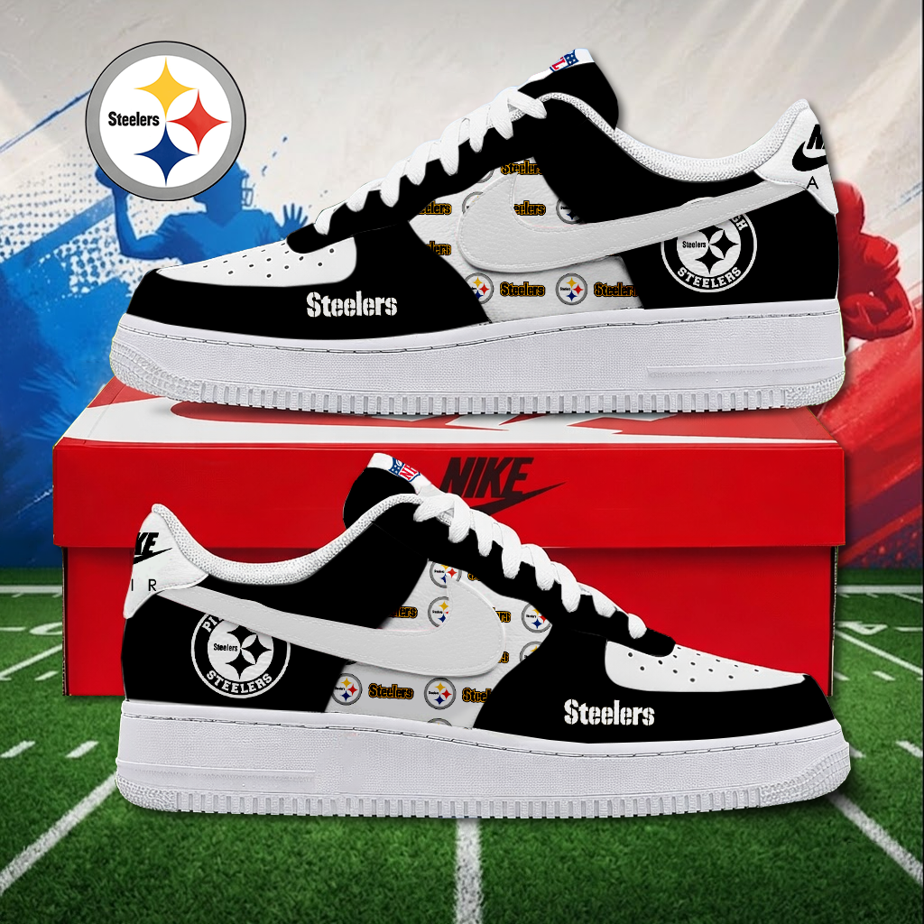 LIMITED EDITON - NEW CUSTOMIZED NFL14 PSB PITTSBURGH STEELERS AF1 SNEAKERS