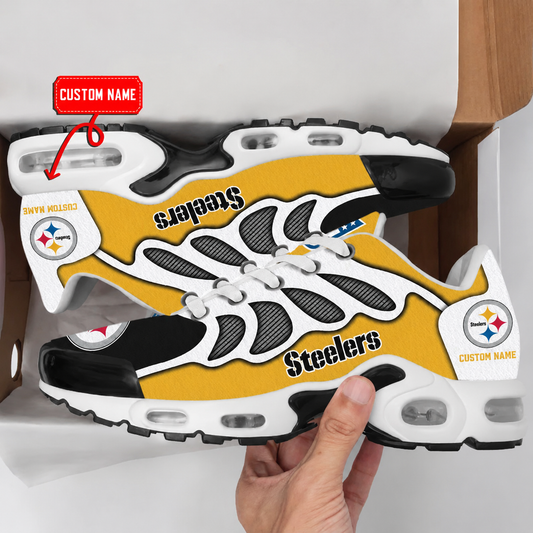 FLASH SALE - NEW CUSTOMIZED NFL14 PSB PITTSBURGH STEELERS AIR MAX PLUS SNEAKERS
