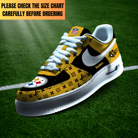 EXCLUSIVE  EDITION - NEW CUSTOMIZED NFL14 PSB PITTSBURGH STEELERS AF1 SHOES