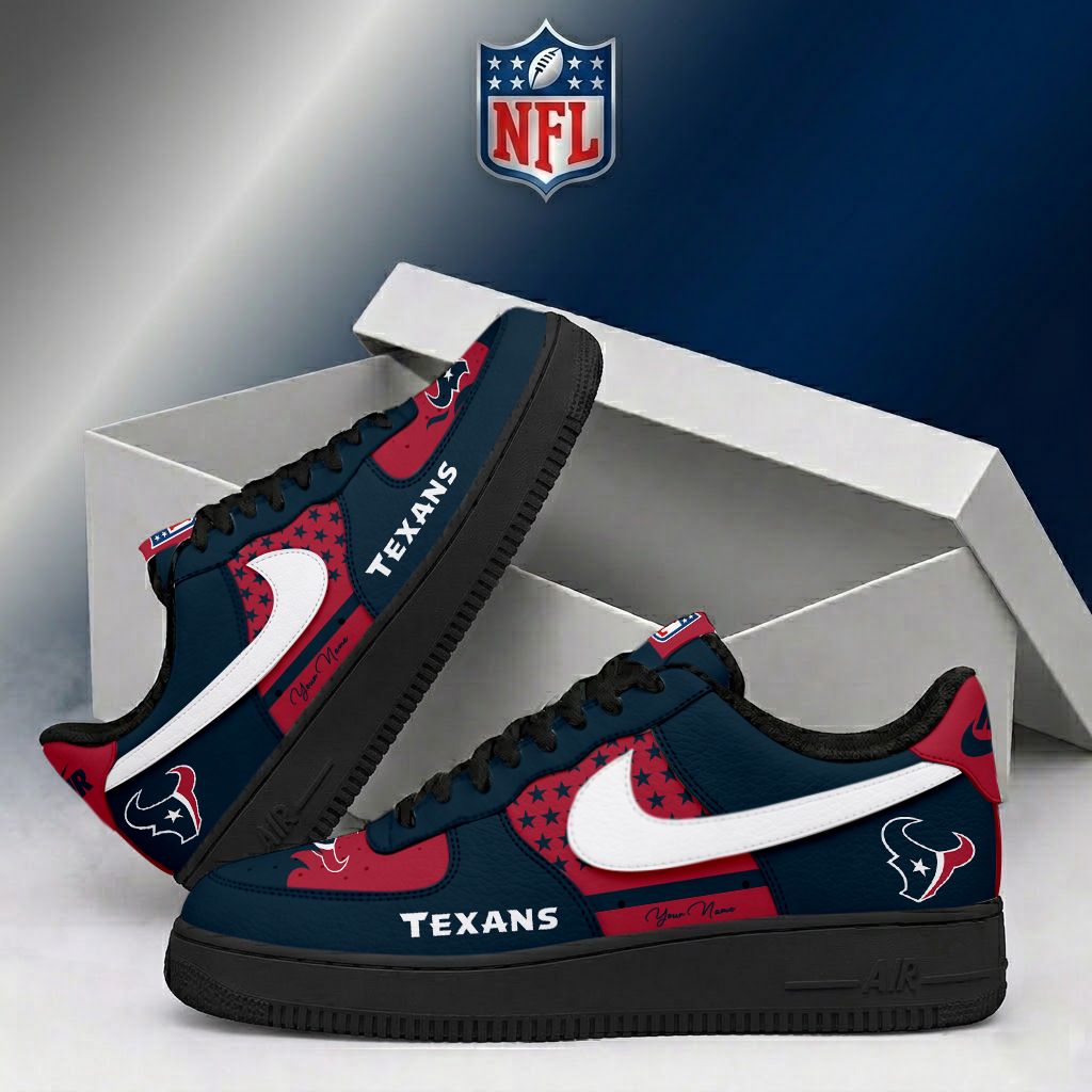 FINAL SALE - NEW CUSTOMIZED NFL15 HTT HOUSTON TEXANS AF1 SHOES