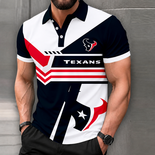 FINAL SALE - NEW CUSTOMIZED NFL15 HTT HOUSTON TEXANS POLO SHIRT, ZIP POLO SHIRT & T-SHIRTS