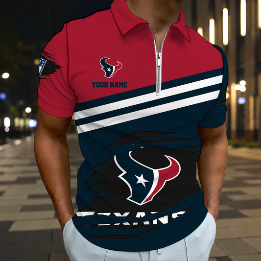 VIRAL EDITION - NEW CUSTOMIZED NFL15 HTT HOUSTON TEXANS T-SHIRT, POLO SHIRT, ZIP POLO SHIRT, SWEATSHIRT, HOODIE & ZIP HOODIE