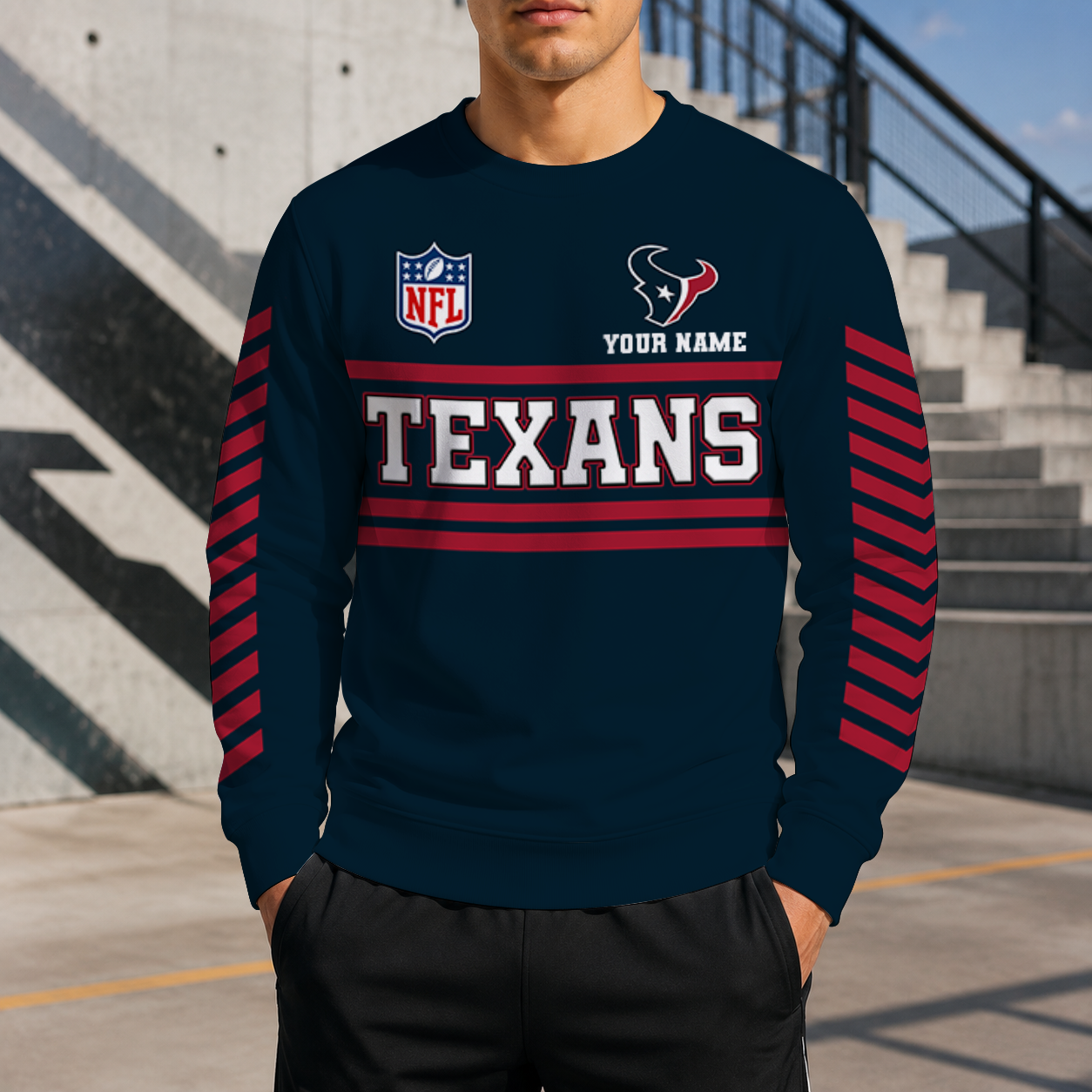 VIRAL EDITION - NEW CUSTOMIZED NFL15 HTT HOUSTON TEXANS UNISEX SWEATSHIRT