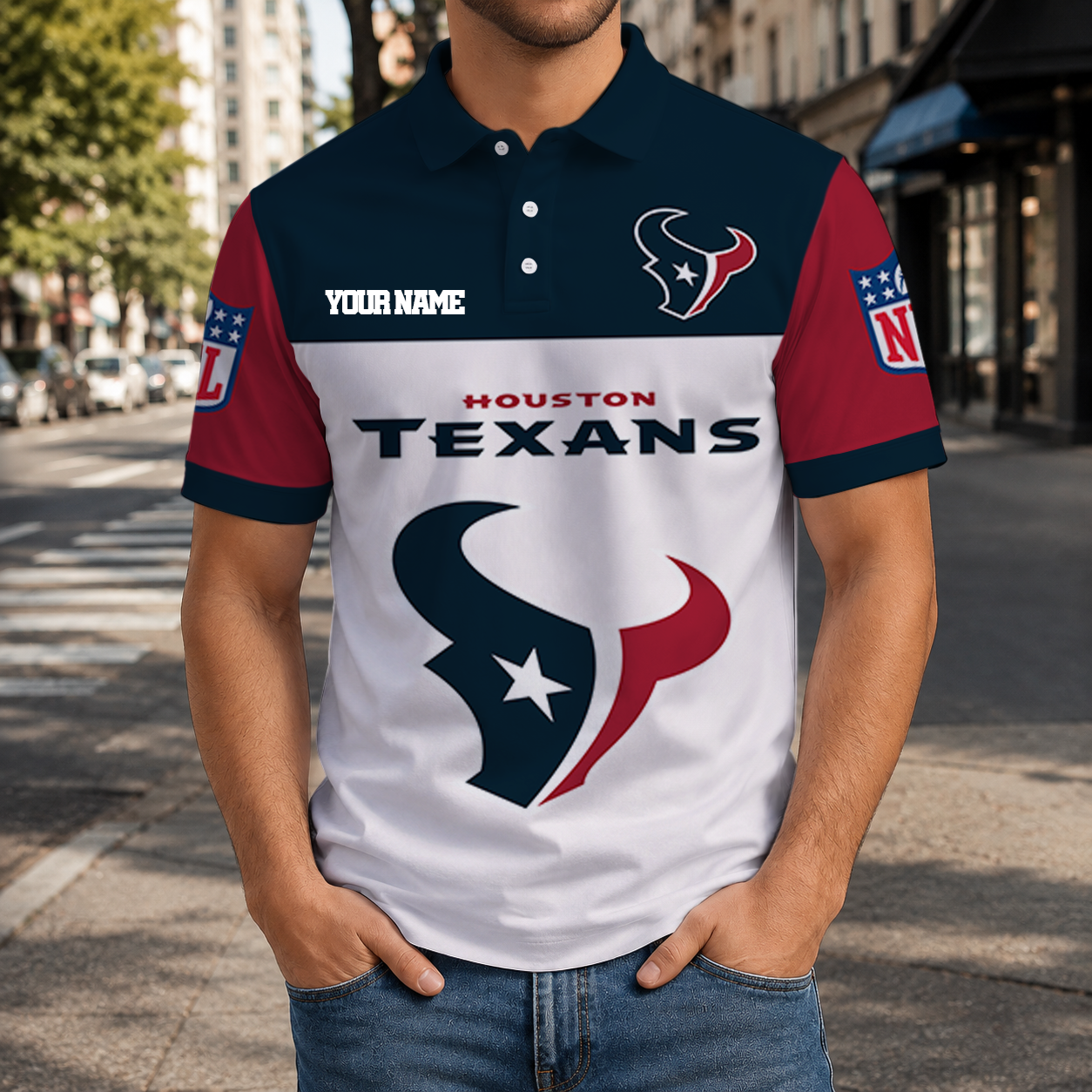 EXCLUSIVE  EDITION - NEW CUSTOMIZED NFL15 HTT HOUSTON TEXANS T-SHIRT, POLO SHIRT, ZIP POLO SHIRT, SWEATSHIRT, HOODIE & ZIP HOODIE