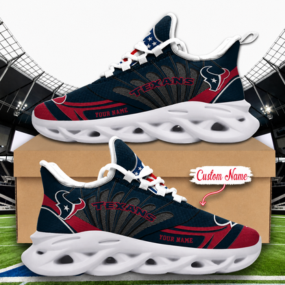 LIMITED EDITION - NEW CUSTOMIZED NFL15 HTT HOUSTON TEXANS UNISEX MAX SOUL SHOES