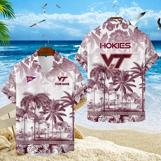 LIMITED EDITION - NEW CUSTOMIZED FBS15 VTH VIRGINIA TECH HOKIES UNISEX HAWAIIAN SHIRT