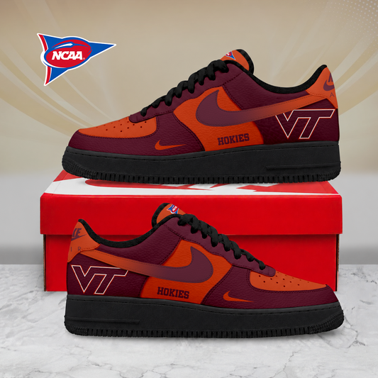SPECIAL EDITION - NEW CUSTOMIZED NCAA FBS15 VTH VIRGINIA TECH HOKIES AF1 SHOES