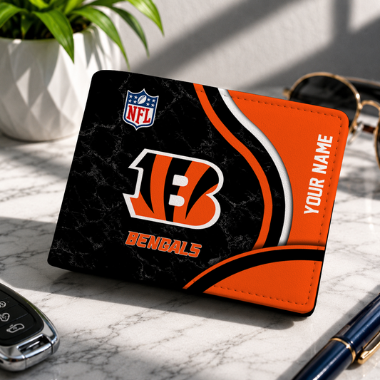 MEGA SALE - NEW CUSTOMIZED NFL16 CCB CC BENGALS LEATHER WALLET