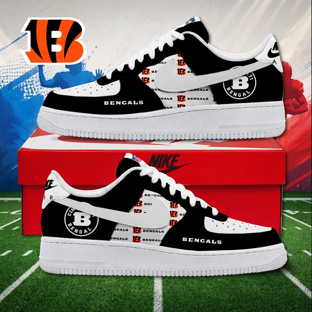 LIMITED EDITON - NEW CUSTOMIZED NFL16 CCB CINCINNATI BENGALS AF1 SNEAKERS
