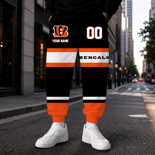 MEGA SALE - NEW CUSTOMIZED NFL16 CCB CINCINNATI BENGALS SWEATPANTS
