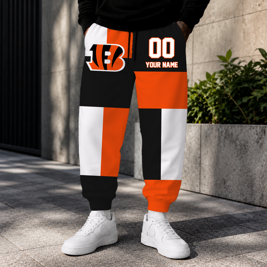 ELITE EDITION - NEW CUSTOMIZED NFL16 CCB CINCINNATI BENGALS SWEATPANTS