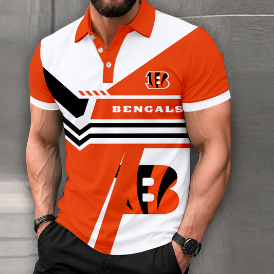 FINAL SALE - NEW CUSTOMIZED NFL16 CCB CINCINNATI BENGALS POLO SHIRT, ZIP POLO SHIRT & T-SHIRTS
