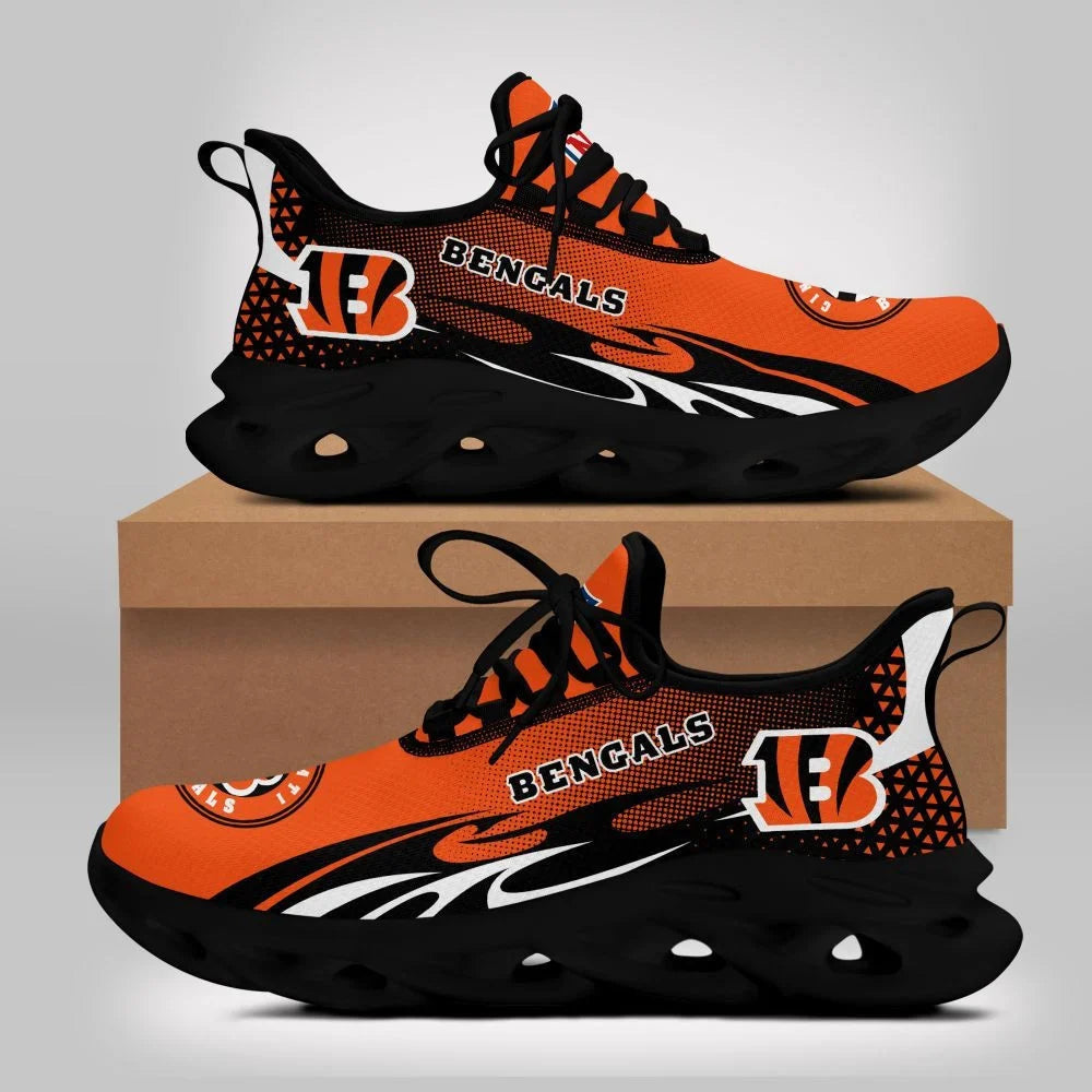 LIMITED EDITION - NEW CUSTOMIZED NFL16 CCB CINCINNATI BENGALS UNISEX MAX SOUL SHOES