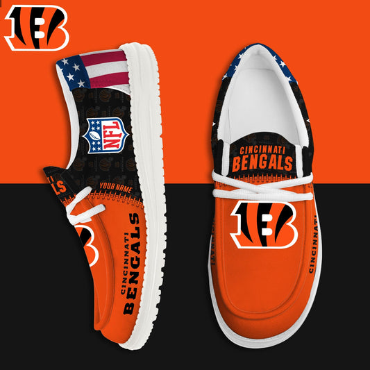 LIMITED EDITION - NEW CUSTOMIZED NFL16 CCB CINCINNATI BENGALS LOAFER SHOES