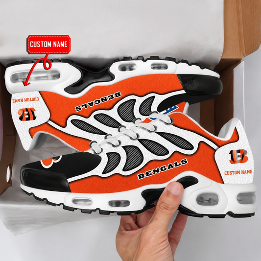 FLASH SALE - NEW CUSTOMIZED NFL16 CCB CINCINNATI BENGALS AIR MAX PLUS SNEAKERS