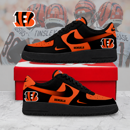 LIMITED EDITION - NEW CUSTOMIZED NFL16 CCB CC BENGALS AF1 SNEAKERS