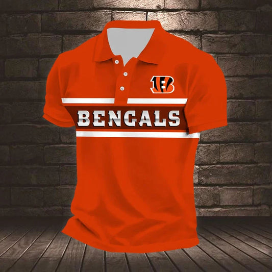 ELITE EDITION - NEW CUSTOMIZED NFL16 CCB CINCINNATI BENGALS POLO SHIRT, ZIP POLO SHIRT & T-SHIRTS