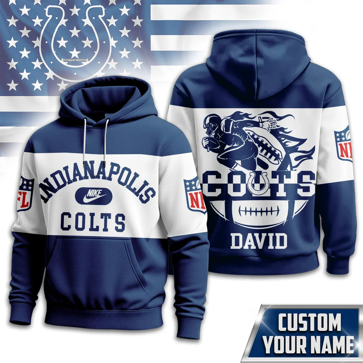 MEGA SALE - NEW CUSTOMIZED NFL17 IDC INDIANAPOLIS COLTS UNISEX T-SHIRT, POLO & HOODIE