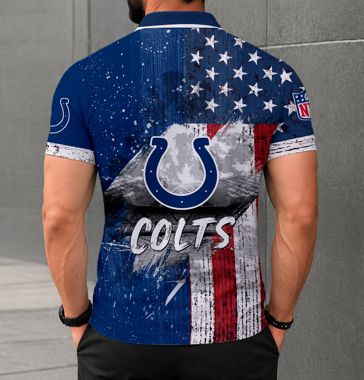 LIMITED EDITION - NEW CUSTOMIZED NFL17 IDC INDIANAPOLIS COLTS POLO SHIRT