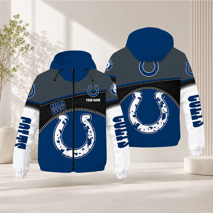 FINAL SALE - NEW CUSTOMIZED NFL17 IDC INDIANAPOLIS COLTS WINDBREAKER JACKET