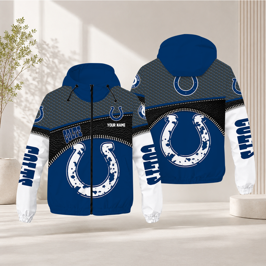 FINAL SALE - NEW CUSTOMIZED NFL17 IDC INDIANAPOLIS COLTS WINDBREAKER JACKET