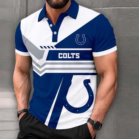 FINAL SALE - NEW CUSTOMIZED NFL17 IDC INDIANAPOLIS COLTS POLO SHIRT, ZIP POLO SHIRT & T-SHIRTS