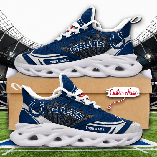 LIMITED EDITION - NEW CUSTOMIZED NFL17 IDC INDIANAPOLIS COLTS UNISEX MAX SOUL SHOES