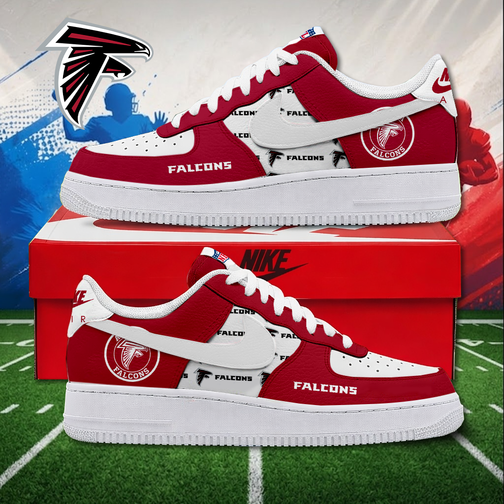 LIMITED EDITON - NEW CUSTOMIZED NFL18 ATF ATLANTA FALCONS AF1 SNEAKERS