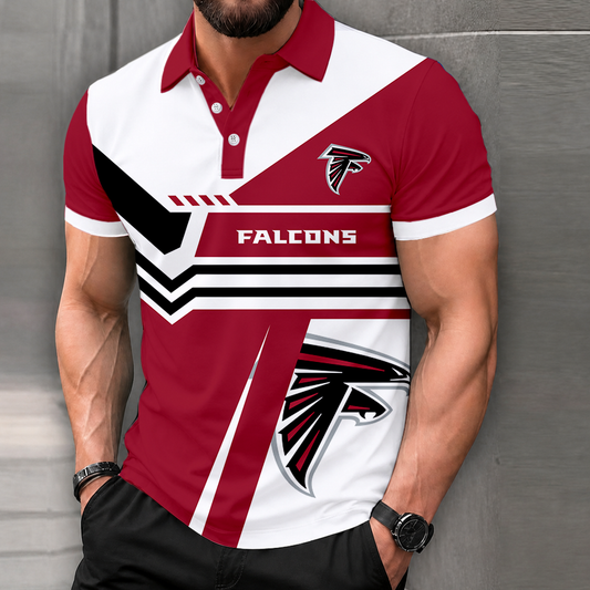 FINAL SALE - NEW CUSTOMIZED NFL18 ATF ATLANTA FALCONS POLO SHIRT, ZIP POLO SHIRT & T-SHIRTS