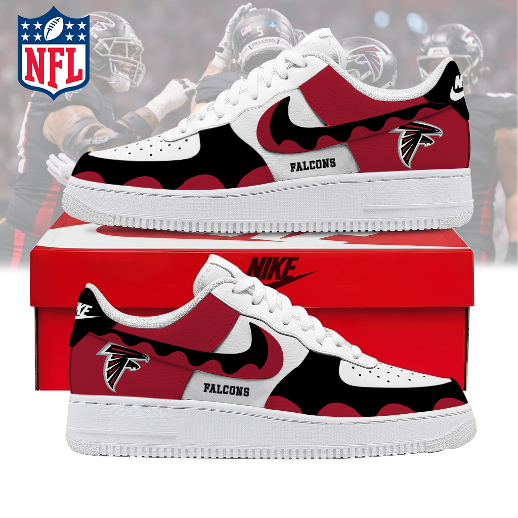 LIMITED EDITION- NEW CUSTOMIZED NFL18 ATF ATLANTA FALCONS AF1 SNEAKERS