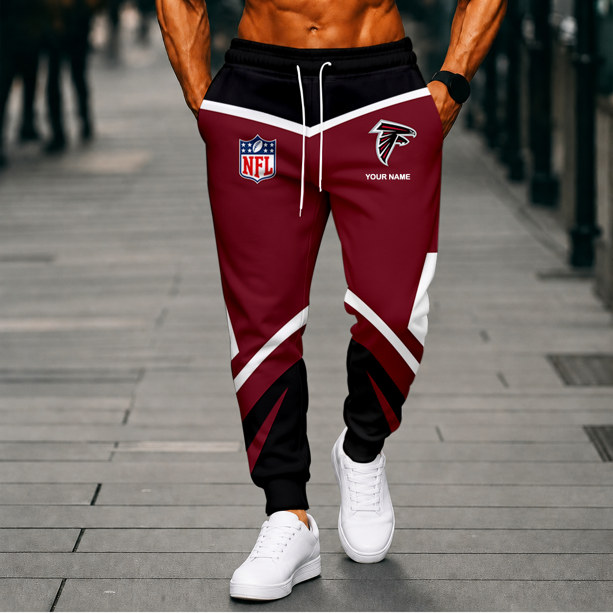 LIMITED EDITION - NEW CUSTOMIZED NFL18 ATF ATLANTA FALCONS SWEATPANTS