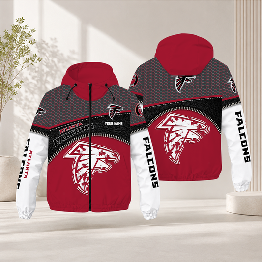 FINAL SALE - NEW CUSTOMIZED NFL18 ATF ATLANTA FALCONS WINDBREAKER JACKET