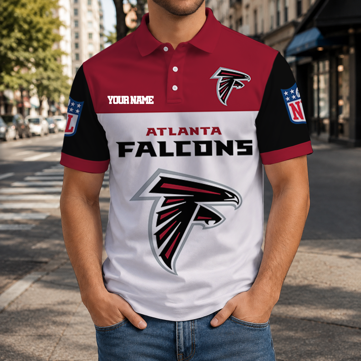 EXCLUSIVE  EDITION - NEW CUSTOMIZED NFL18 ATF ATLANTA FALCONS T-SHIRT, POLO SHIRT, ZIP POLO SHIRT, SWEATSHIRT, HOODIE & ZIP HOODIE