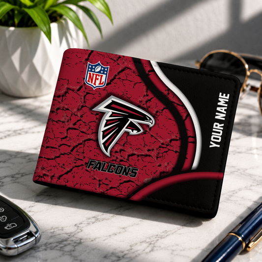 MEGA SALE - NEW CUSTOMIZED NFL18 ATF AT FALCONS LEATHER WALLET