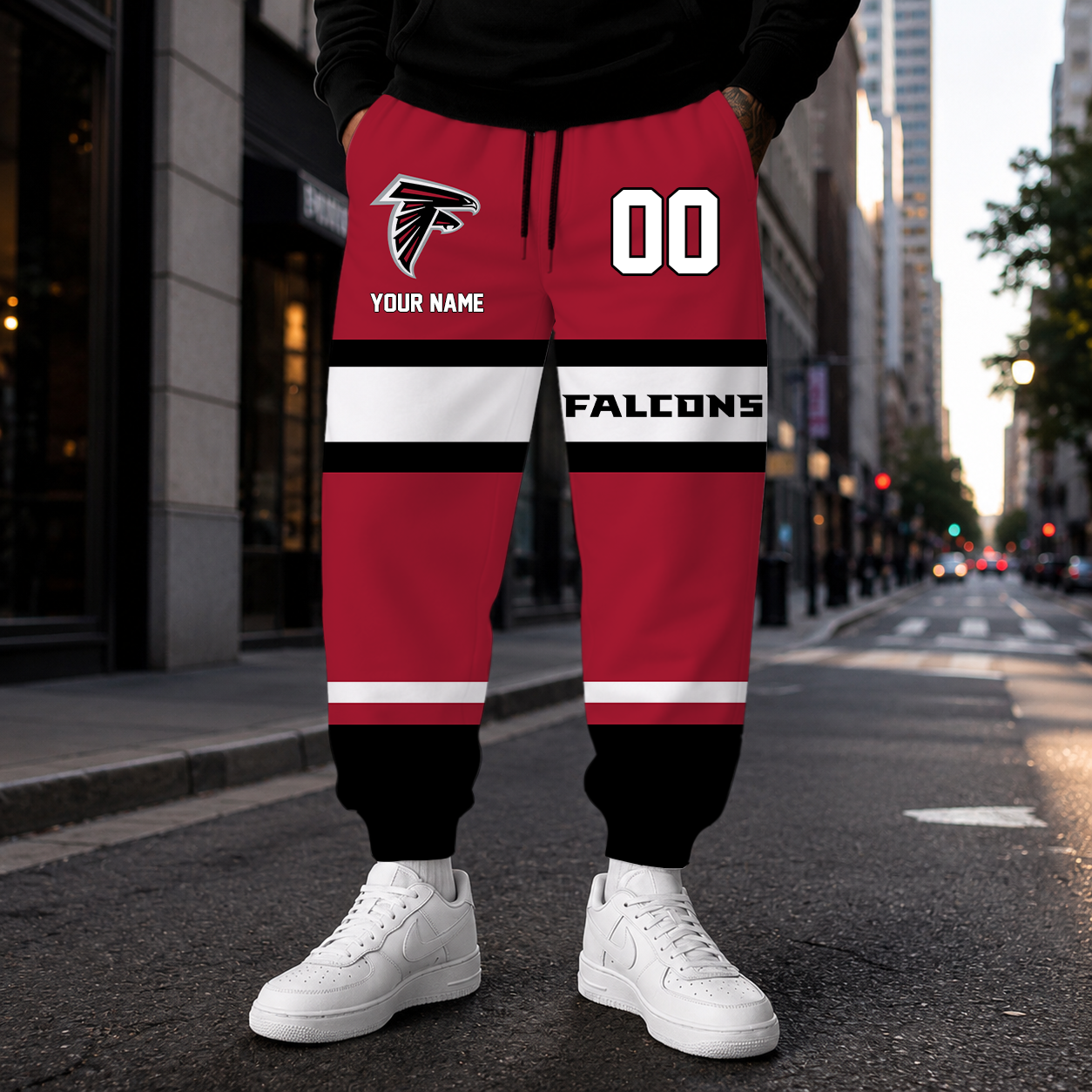 MEGA SALE - NEW CUSTOMIZED NFL18 ATF ATLANTA FALCONS SWEATPANTS