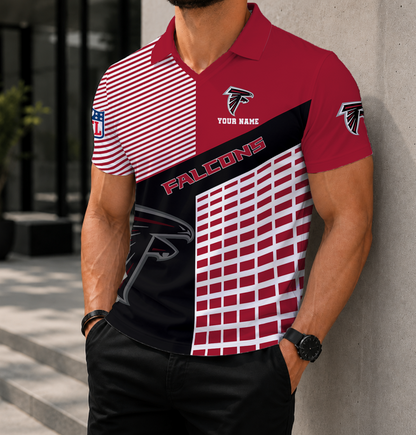 LIMITED EDITION - NEW CUSTOMIZED NFL18 ATF ATLANTA FALCONS POLO SHIRT