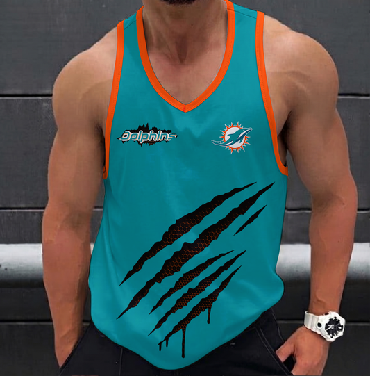 FINAL SALE - NEW CUSTOMIZED NFL19 MDP MIAMI DOLPHINS UNISEX TANK TOP