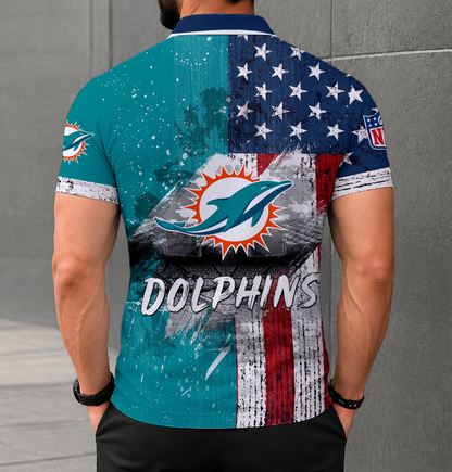 LIMITED EDITION - NEW CUSTOMIZED NFL19 MDP MIAMI DOLPHINS POLO SHIRT