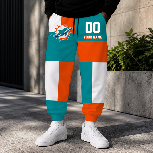 ELITE EDITION - NEW CUSTOMIZED NFL19 MDP MIAMI DOLPHINS SWEATPANTS