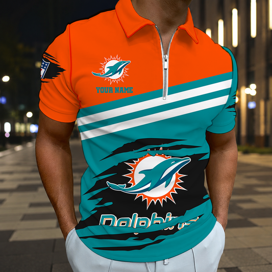 VIRAL EDITION - NEW CUSTOMIZED NFL19 MDP MIAMI DOLPHINS T-SHIRT, POLO SHIRT, ZIP POLO SHIRT, SWEATSHIRT, HOODIE & ZIP HOODIE