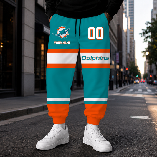 MEGA SALE - NEW CUSTOMIZED NFL19 MDP MIAMI DOLPHINS SWEATPANTS