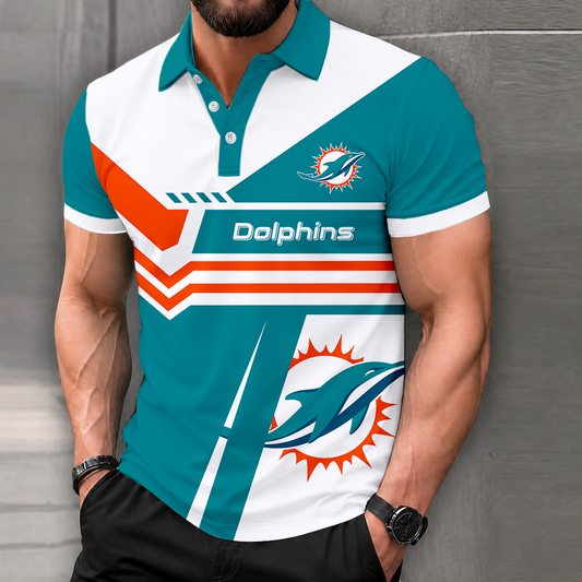 FINAL SALE - NEW CUSTOMIZED NFL19 MDP MIAMI DOLPHINS POLO SHIRT, ZIP POLO SHIRT & T-SHIRTS