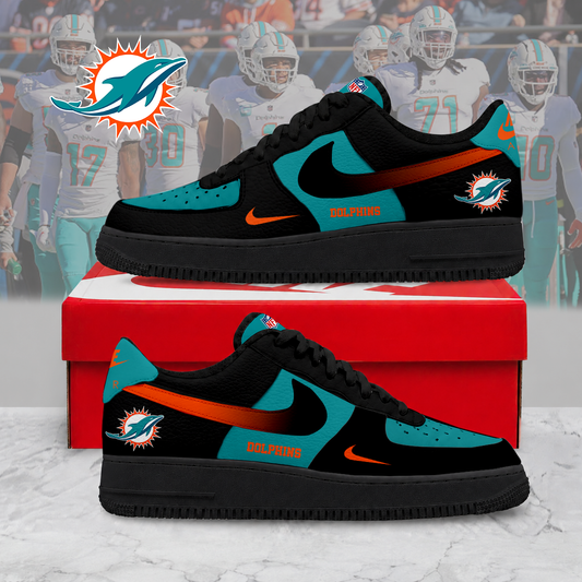 LIMITED EDITION - NEW CUSTOMIZED NFL19 MDP MM DOLPHINS AF1 SNEAKERS