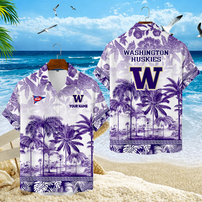 LIMITED EDITION - NEW CUSTOMIZED FBS19 WSH WASHINGTON HUSKIES UNISEX HAWAIIAN SHIRT