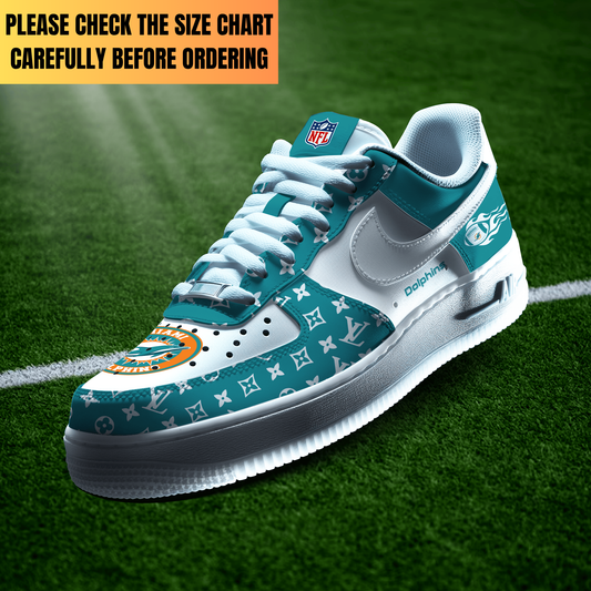 EXCLUSIVE  EDITION - NEW CUSTOMIZED NFL19 MDP MIAMI DOLPHINS AF1 SHOES