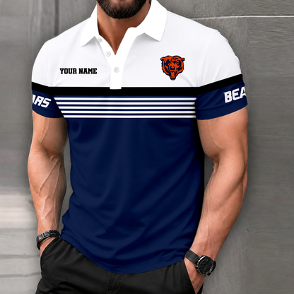 LIMITED EDITION - NEW CUSTOMIZED NFL26 CCB CHICAGO BEARS POLO SHIRT