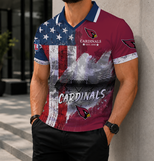 LIMITED EDITION - NEW CUSTOMIZED NFL20 ARC ARIZONA CARDINALS POLO SHIRT